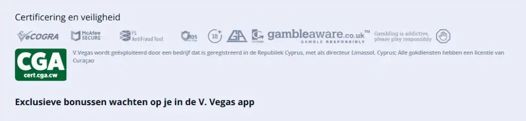 Officiële Vulkan Vegas licentie- en exploitantinformatie